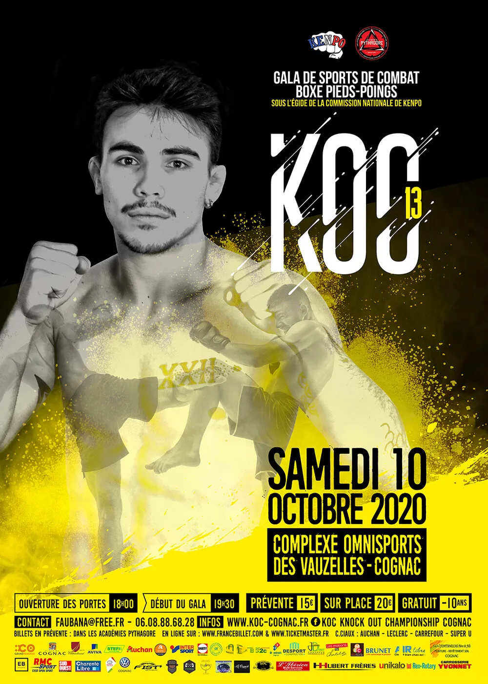 Affiche du K.O.C 13, Avril 2020, reporté au 10 octobre 2020, Châteaubernard (Cognac)